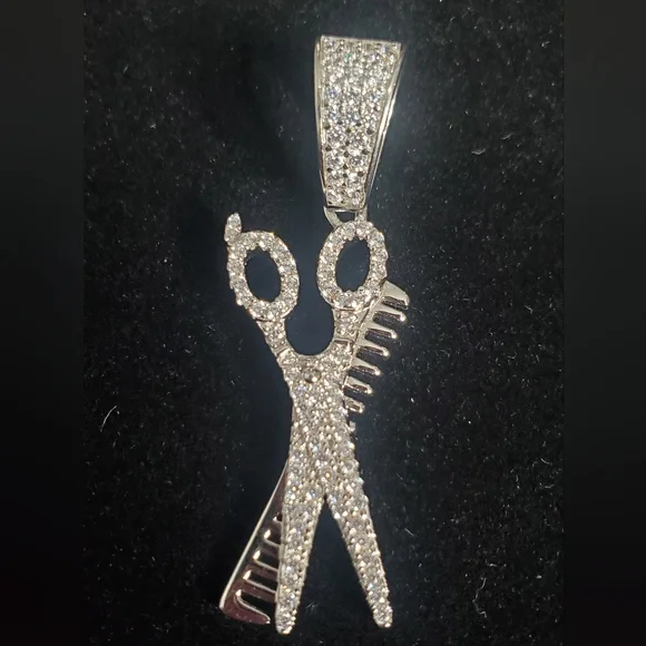 Silver Scissors Pendant - Picture 1 of 1